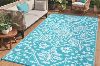 8×10 Large Outdoor Rug for Patio Rugs Waterproof