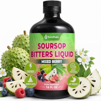 NutraPeaks Soursop Bitters Liquid – Herbal Detox Formula with Soursop