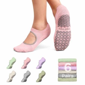 YOTTOY Pilates Socks for Women(6 Pairs)–Breathable