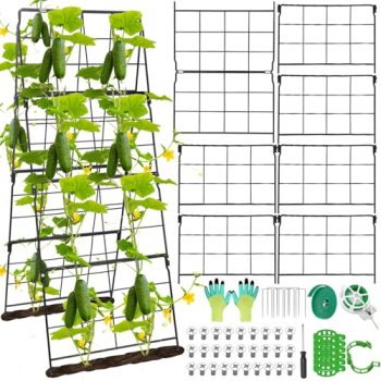Cucumber Trellis for Raised Bed A Frame Metal Garden Trellis for Climbing Plants