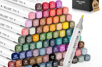 WELLOKB Alcohol Markers Set, 80 colors Alcohol Based Dual Tip