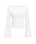 PRETTYGARDEN Womens Long Sleeve Shirts 2026 Spring Crop Going Out Tops Casual Bo