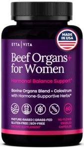 Primal Beef Organ Supplement for Women (Made in USA) Boosted w Shatavari