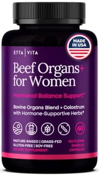 Primal Beef Organ Supplement for Women (Made in USA) Boosted w Shatavari