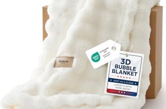 Bedsure 3D Fleece Bubble Blanket for Couch