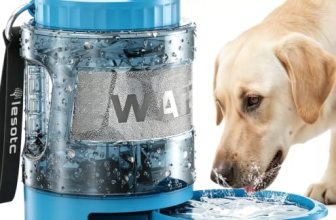 lesotc Portable Dog Water Bowl Dispenser