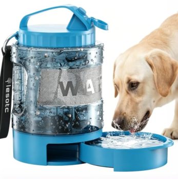 lesotc Portable Dog Water Bowl Dispenser