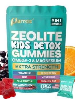 Parrox Zeolite Kids Gummies, 9-in-1 with Zeolite