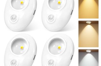 GLARESBOT Motion Sensor Puck Lights 4 Pack