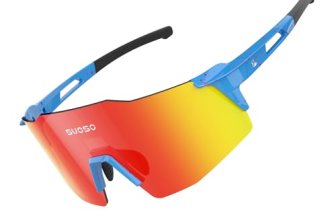 suoso Sports Cycling Sunglasses for Men: Lightweight UV Protection Polarized Sun