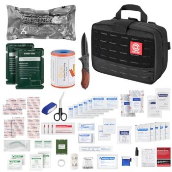 CVLIFE First Aid Kit Survival Emergency Kit IFAK Trauma Kit with MOLLE Pouch
