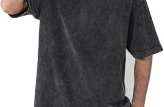 Oversized T-Shirts for Men Vintage Cotton Tee Crew Neck Short Sleeve Tops Men’s