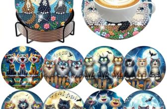 ijbnhd Cat Diamond Painting Coasters Kits