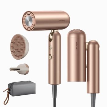Dreame Pocket Pro Hair Dryer, Dual Voltage Travel Blow Dryer with Diffuser
