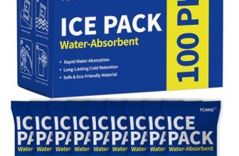 TCANG Disposable Dry Ice Packs for Shipping Non-Stick for Food (100 Pack)