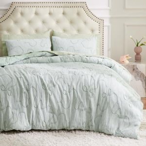 Bedsure Sage Green Comforter Set Queen