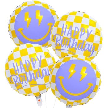 18 Inch Smile Face Birthday Foil Balloons