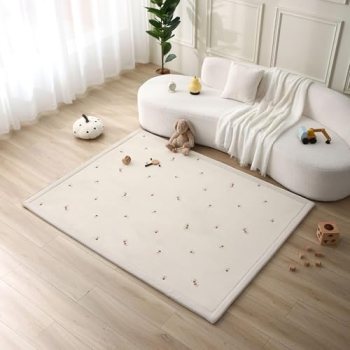 Hakuna Matte CloudSoft Baby Play Mat for Floor 60″ x 80″ Flowers