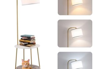 YJSQOEOE Floor Lamp with Cat Bed