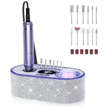 JOSGLOI Electric Nail Drill Professional: Shiny 40000RPM Electric Nail File Kit