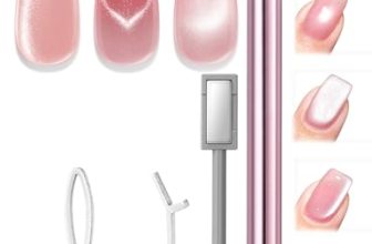 modelones Cat Eye Magnet Set,5PCS 3-in-1 Dual-Head Nail Magnet Pen with Heart