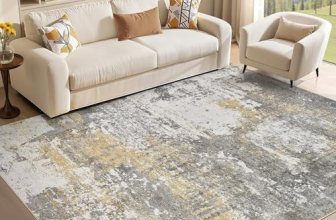 Micgeek Area Rug Living Room – 5X8 Abstract Washable Large Soft Foldable Non Sli
