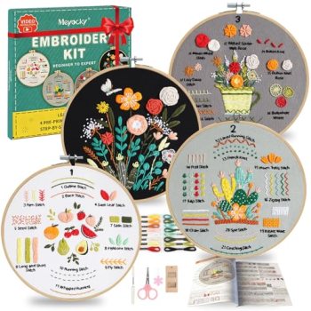 Meyocky Embroidery Kit for Beginners Adults