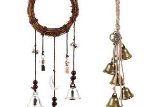 2 Pieces Witch Bells for Door Knob for Protection Hanging Bell Wind Chimes Handm