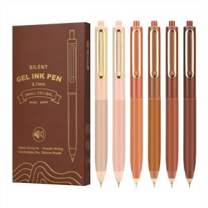 Niodel Gel Pens,6 Pcs Quick Drying Black Ink Medium Point 0.7mm Pens