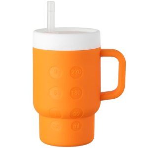 TAKYIT Tumbler Silicone Sippy Cup for Toddler with Straw and Handle