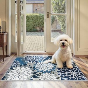 Arenarug 2×3 Washable Small Rug Tropical Botanical Modern Floral Indoor Chenille