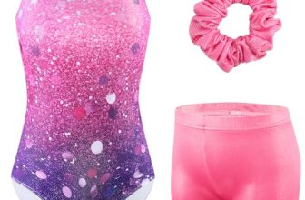 HOZIY 3T 4T Gymnastics Leotards for Girls 3 Piece Bow Back Leotard with Gym Shor