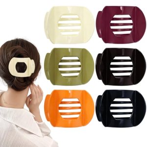 Obeoby 6 Pcs Flat Hair Clips for Women