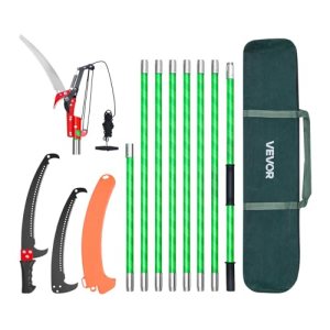 VEVOR Manual Pole Saw, 3.87-27 ft Extendable Pole Tree Pruner with Scissors