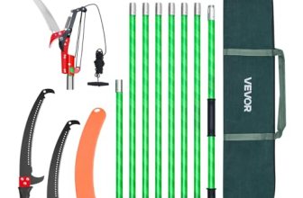 VEVOR Manual Pole Saw, 3.87-27 ft Extendable Pole Tree Pruner with Scissors
