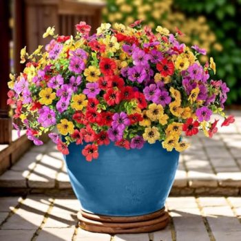LetuoClips Artificial Flowers Fake Plants for Outdoors Spring Decoration