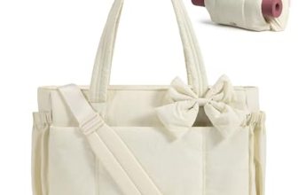 BAGSMART Crush Bow Tote Bag for Women