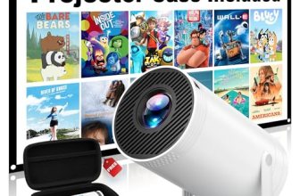 Mini Projector, Native 1080P Portable Projector with Carrying Case
