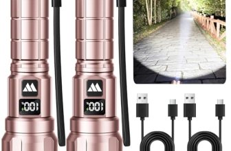 WdtPro LED Rechargeable Flashlight 2 Pack