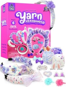 PURPLE LADYBUG Yarn Headbands for Girls – Great 5 Year Old Girl Gifts