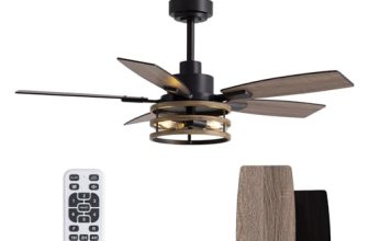46 Inch Ceiling Fans with Lights and Remote Control