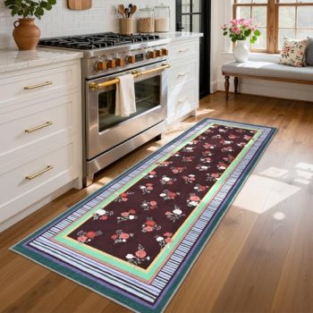 GarveeHome Brown 2×6 Runner Rug for Hallway
