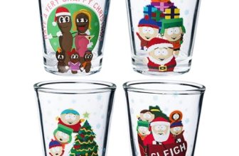 Silver Buffalo South Park Characters Xmas Group Shots 4pc. 1.5oz. Mini Glass Set