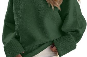 ANRABESS Women’s Oversized Sweaters 2026 Long Sleeve Fuzzy Knit Casual Chunky Pu