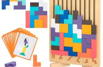 Wooden Stacking Puzzle Toy,3D Colored Wooden Puzzle