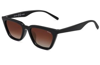 SOJOS Polarized Narrow Square Cateye Sunglasses for Women Retro Trendy Driving G