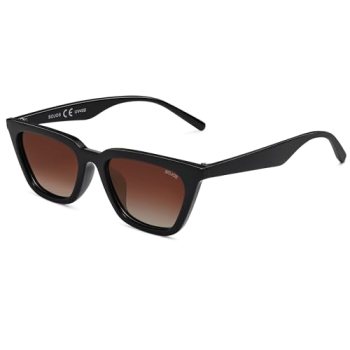 SOJOS Polarized Narrow Square Cateye Sunglasses for Women Retro Trendy Driving G