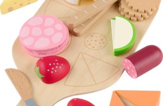 Fisher-Price Wood Pretend Play Toy Charcuterie Board Set