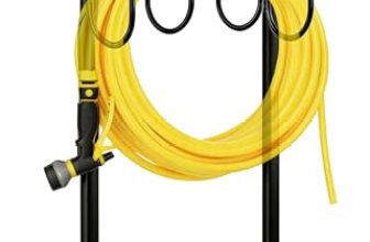 SHOMEXTOL Garden Hose Holder,Upgraded Freestanding Hose Holder with 4 Spikes