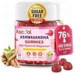 Ascool Ashwagandha Gummies for Stress Relief & Clam with Magnesium + Vitamin D